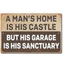 Man Cave Wanddeko Vintage Metallblechschild Garagendekoration Für Männer Lustig KleinAluminium