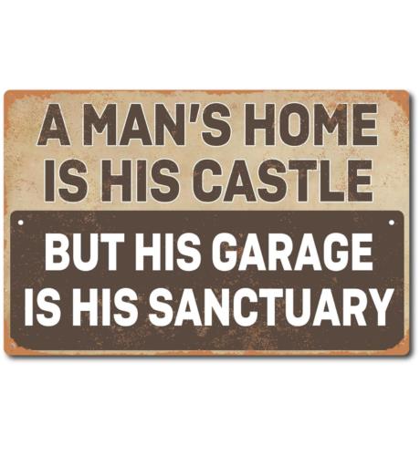 

Man Cave Wall Decor Vintage Metal Tin Sign Garage Decor For Men Funny LittleAluminum 20x30cm（7.8x11.8inch）