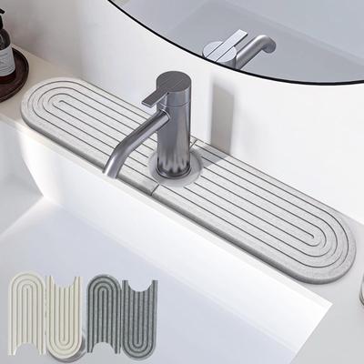 Armaturenmatte für Küchenspüle Wasserabsorbierender Stein Spülbeckenablage Schnelltrocknende Spülenarmatur Diatomitmatte für Badezimmerablage