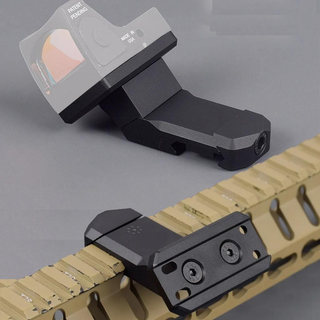 35/45 Degrees Offset Optical Side Metal Mount For T01 T02 RM Red Dot Sight Scope Base Bracket 20mm Rail Hunting Accessories