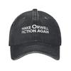Make Orwell Fiction Again Lässige Baseballkappe Outdoor Fitnessstudio Trucker-Hut Sommer Sonnenschutz Unisex Herren Street Style Snapback-Kappe