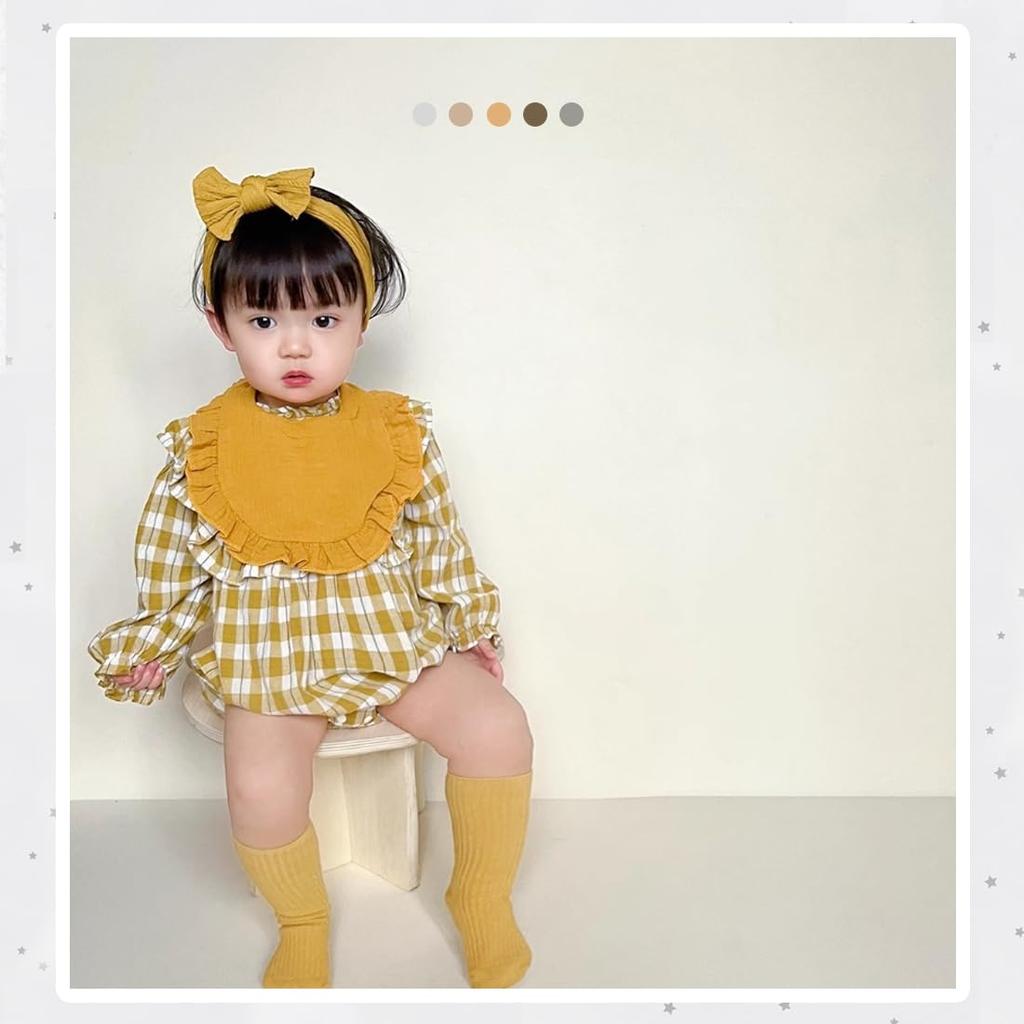 Baby Bibs for Set of Gauze Ruffled Baby Nursing Baby Baby Shower Gift [GoUseGo] Girls, 6, 4-ply Fabric, Bibs, Large, Bibs, Stylish, Newborn, Bibs,