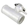 1-3/4" 45mm Universal Car Silver In Line Radiator Hose Filler Neck with Cap Aluminum