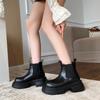 Platform Ankle Boots For Women Fashion Slip On Thick Bottom Short Boots Autumn Winter Shoes Ladies Elegant Mordern Booties