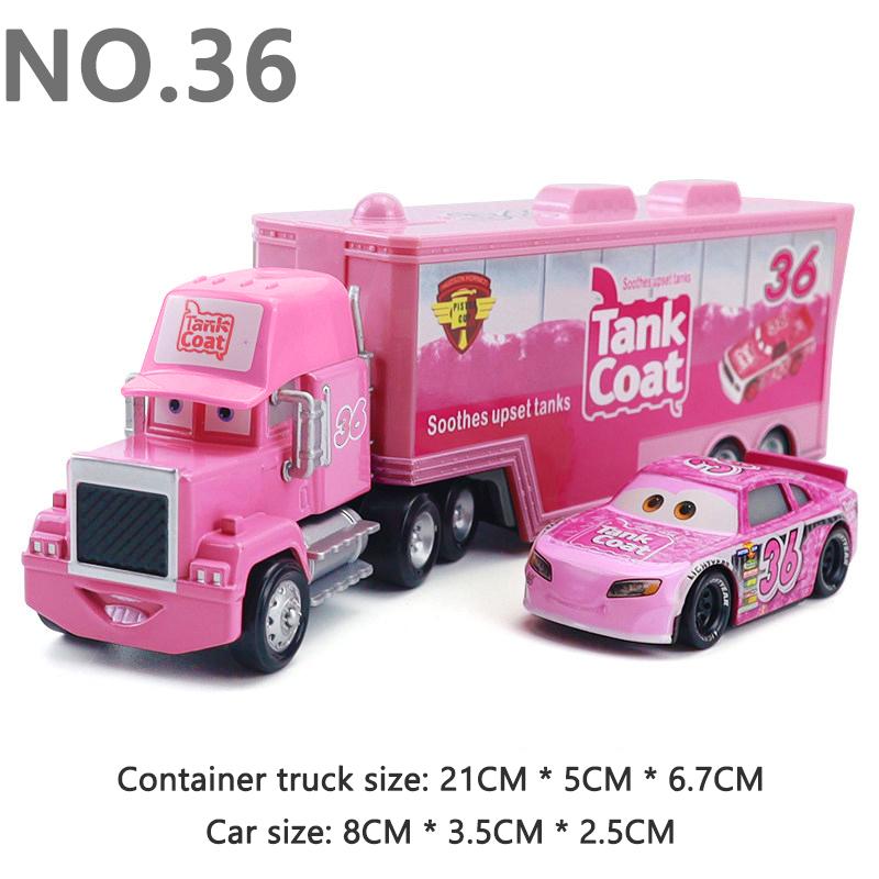 Pixar Cars Truck Model Car 1/55 Die Casting Eugene Carbureski Container Trucks Racing Toy Birthday Gifts Kids Toys Collectibles
