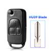 For Mercedes Benz W168 W124 W202 W203 A C E Ml C Cl S Sl Sel Slk E113 Fob Uncut Hu64 Hu39 Flip Remote Car Key Shell
