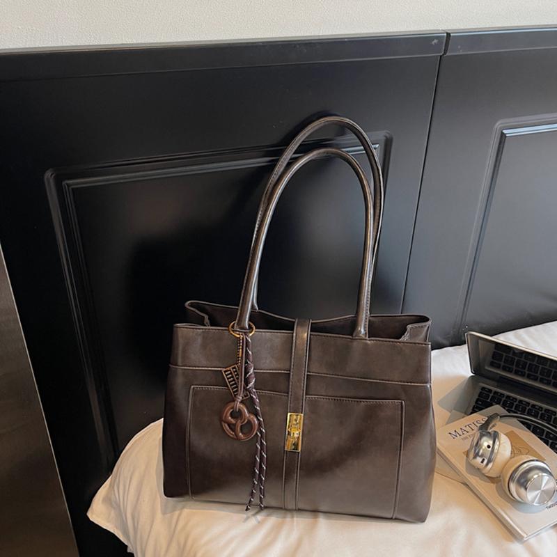 Yogodlns Geantă de mână nouă Geantă de damă Navetă Muncă Capacitate mare Geantă tote de umăr la modă Retro