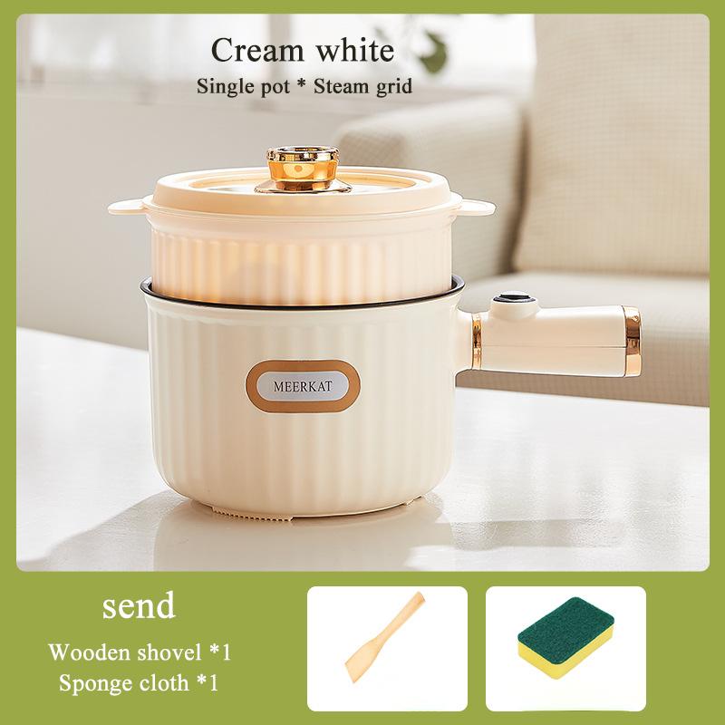 

Антипригарное покрытие, электрическая кастрюля, многофункциональная для одного человека, кастрюля для лапши быстрого приготовления, маломощная кастрюля, с пароваркой, студенческое общежитие