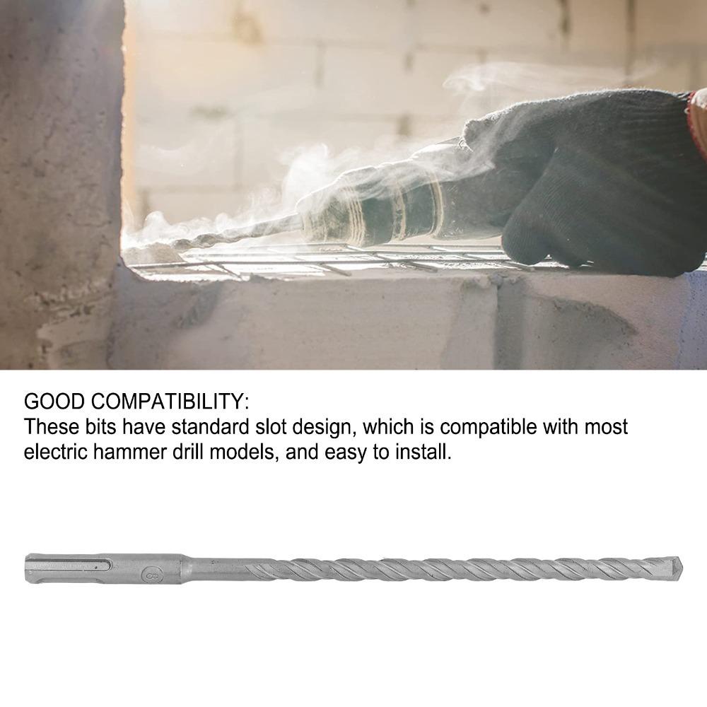 5pcs Cross-Type Double Thread Impact Drill Bits Carbide Tip Concrete Drill Bit Kit For Concrete