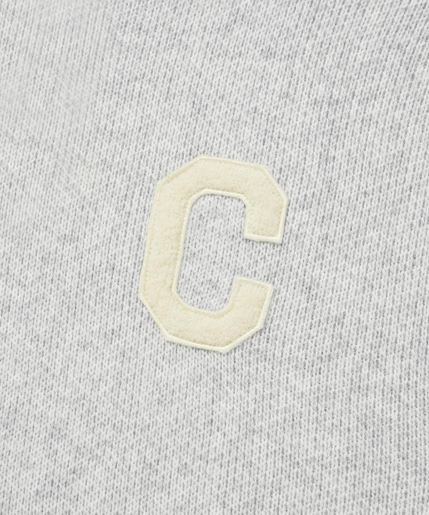 COVERNAT C Logo Lambswool Zip-Up Hoodie Knit Gray