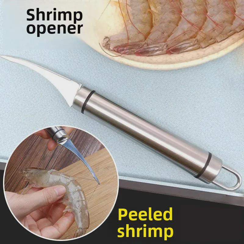 Stainless Steel Shrimp Peeler and Cleaner for Easy Shell Removal and Deveining
