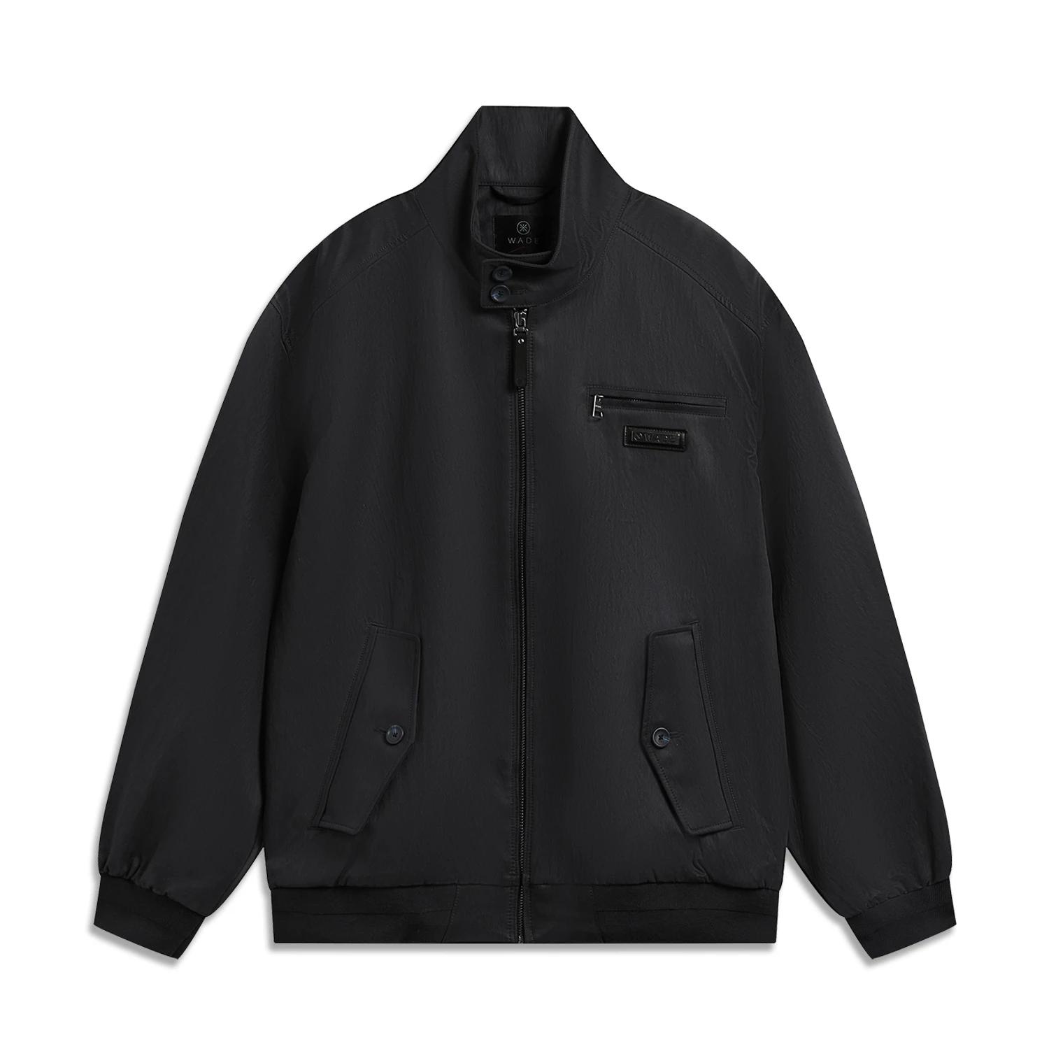 Li-Ning Wade Series Solid Color Zip-Up Stand Collar Casual Versatile Jacket Men jackets AFDW417-1 S