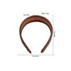 Breiter Leder-Stirnband Modisches Stirnband Hoher Oberdruck Haaraccessoire Haarspange