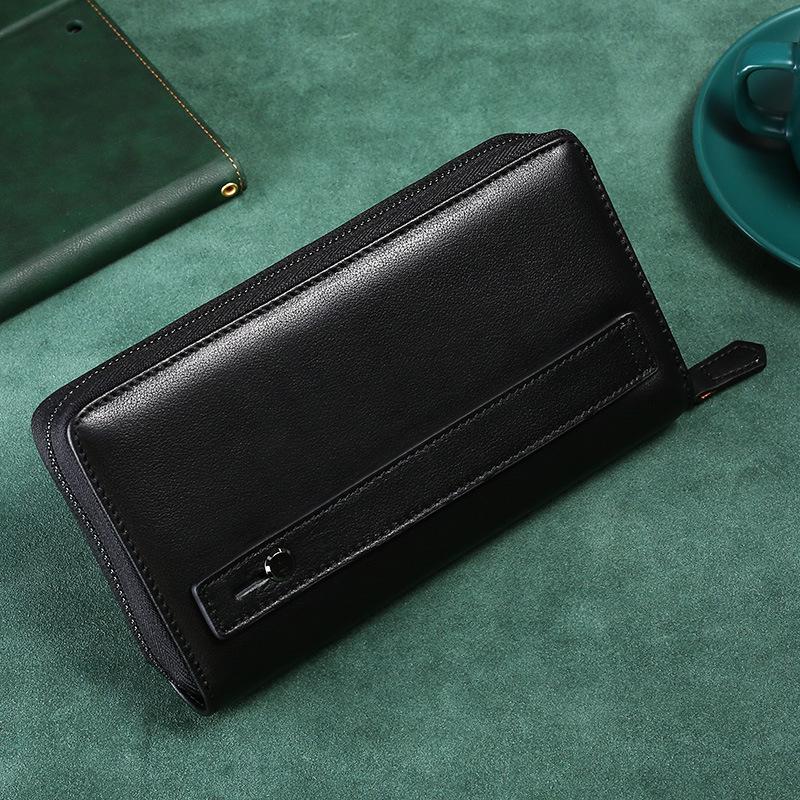 

Men s Crazy Horse Cowhide Clutch & Phone Bag - Multifunctional, Large Capacity Genuine Leather Wallet & Outdoor Handbag