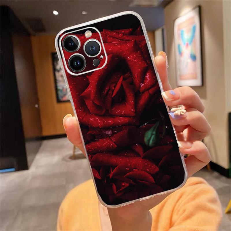 Phone Case For Iphone 17ProMax Air 16 15 14 13 Pro Max 15 16 Pro 15Plus Beautiful Flower Rose