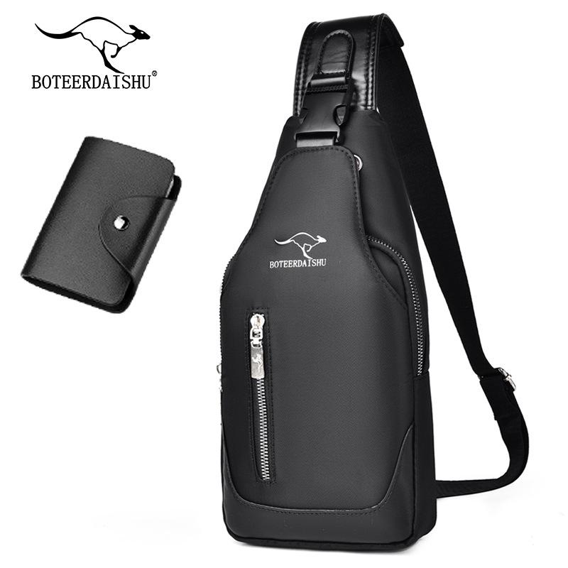 Męska wodoodporna torba crossbody z tkaniny Oxford - styl koreański, modna torba na jedno ramię