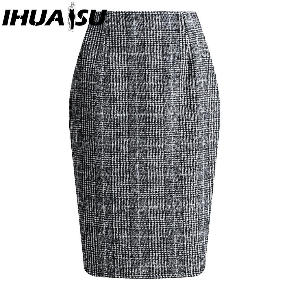 IHUASU Damska Moda Casual Letnia Wiosenna Spódnica