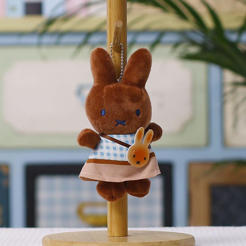 Plush Bunny Keychain Toy With Polyester Fiber For Kids And Adults