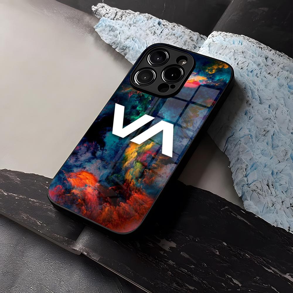 

Luxury R-RVCA-S Phone Case Tempered Glass For IPhone 16 13 14 12 15 11 Pro Max Plus Mini X XR SE2020 Coque iPhone 14 Plus