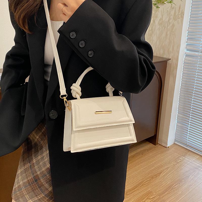 Small Bag Women's Handbag New Simple Messenger Bag Solid Color Small Fresh Foreign Texture Commuting Shoulder Small Square Bag