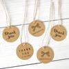 100PCS Round Kraft Paper Tags - 4cm Brown Handmade Gift Tags for DIY Crafts, Weddings & Party Favors ZSY