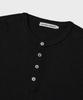 Beulaendideu Hard Twist Ribbed Henley Neck Knit [Black]