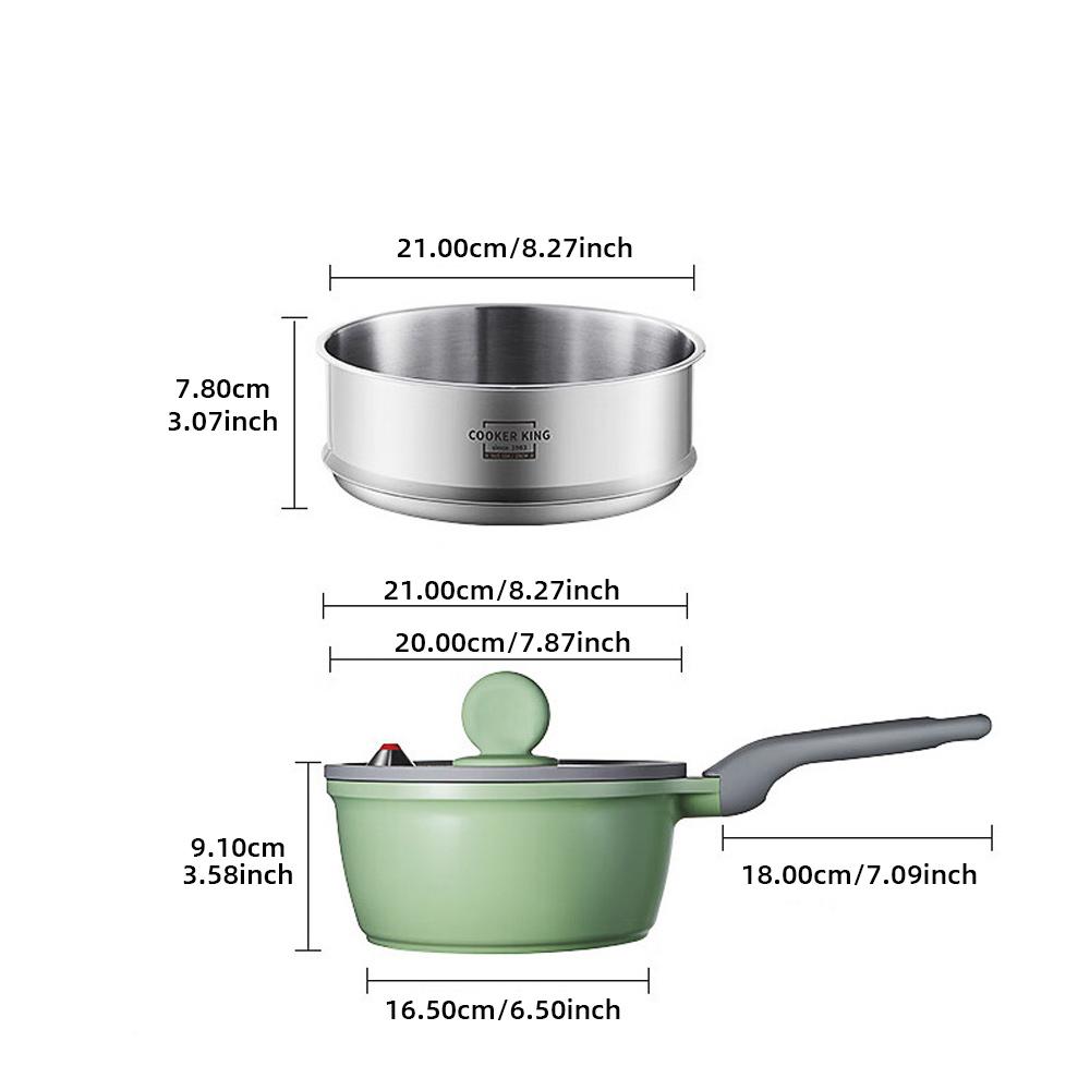 COOKER KING Supplementary Food Pot Baby Cooking One Multi-functional Baby Steamer Special Soup Small Milk Pot Non-stick Pot Home