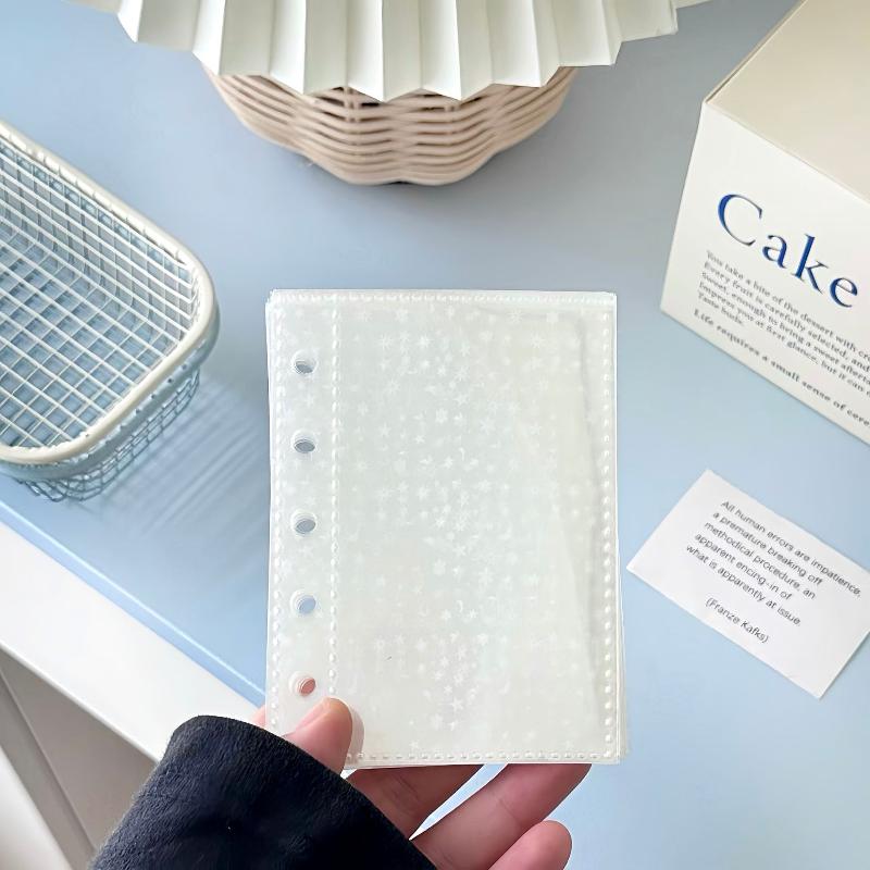 M5 Widening Double Button Transparent Pvc Soft Cover Binder Cover Journal Sketchbook Accessories Diary Office Supplies
