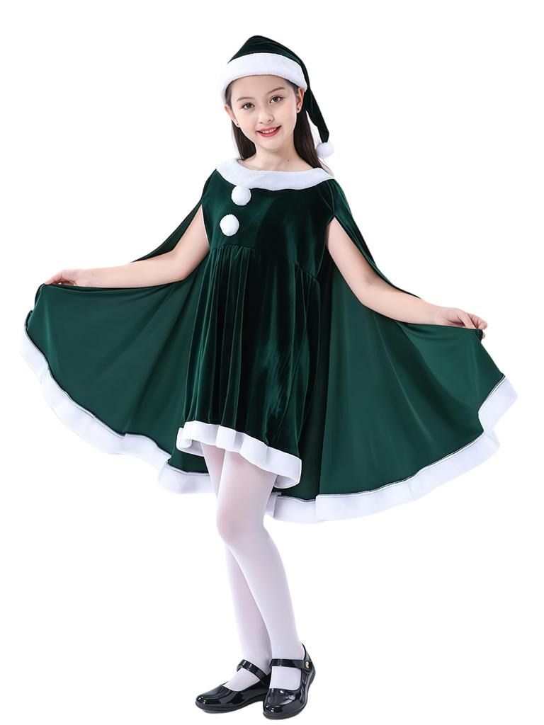 Santa Cosplay Costume for Christmas Outfit with Cape and Cute Santa Claus Red and Fluffy Santa Perfect for Costume Costume School Photo Cultural New