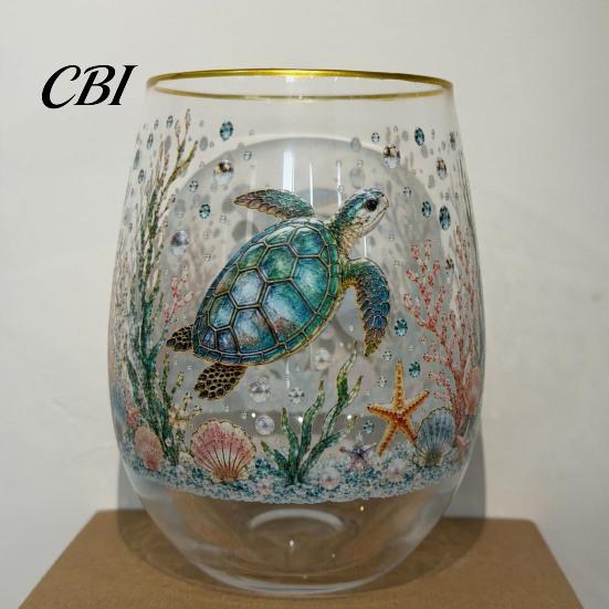 Artistic Kitchen Tableware Hummingbird Joy Tea Cup, Colorful Animal Tumbler, Floral Glass Ritual Sense Drinkware Golden Rim, Water for Coffee