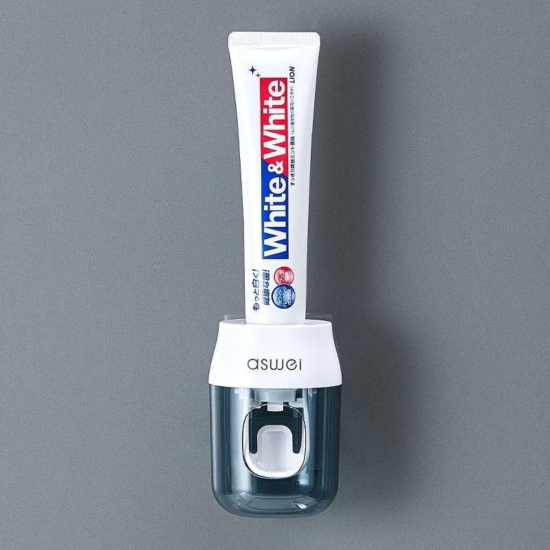 Upgrade Your Bathroom With This 1Pc Toothpaste Squeezer And Storage Rack - Automatic Toothpaste Refills Made Easy!