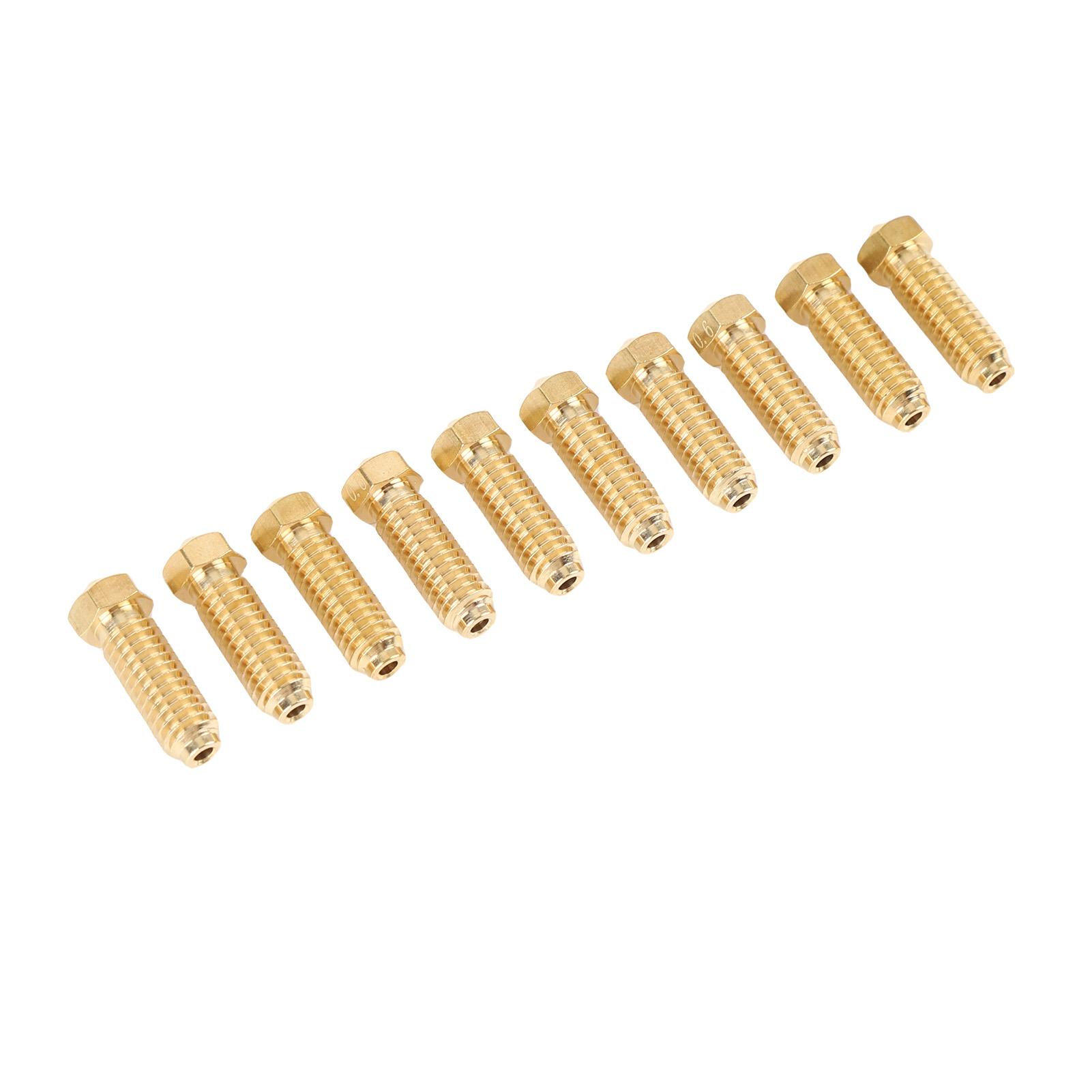 

10PCS Brass Nozzles Repl ment for 3 Combo 3D Printer Extruder Hotend Nozzle Kit