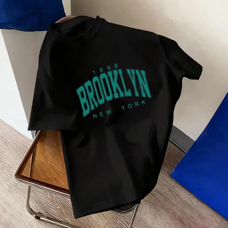 Mens Tshirt City Vibe Fashion Print Streetwear Top 2026 Spring Summer Daily Casual Sports Crew Neck Pure Cotton Tees Oversize