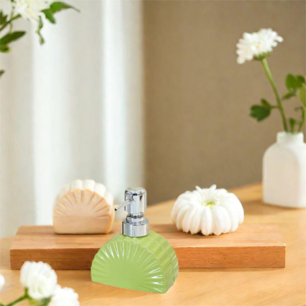 Elegant Press Separate Bottle Light Luxury Shampoo Bottle Fan Shaped Lotion Bottle  Toilet