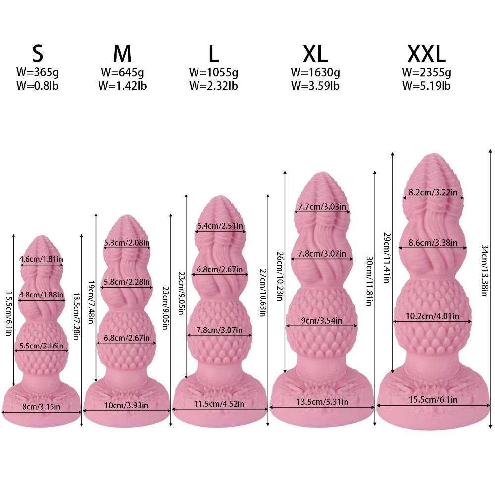 Extra Large Alien-Shaped Anal Plug - Liquid Silicone SM Sex Toy for Men & Women, Ergonomic Posterior Pleasure Device