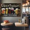 Funny Group Therapy Tin Sign – Laughter-Focused Decor for Casual Spaces