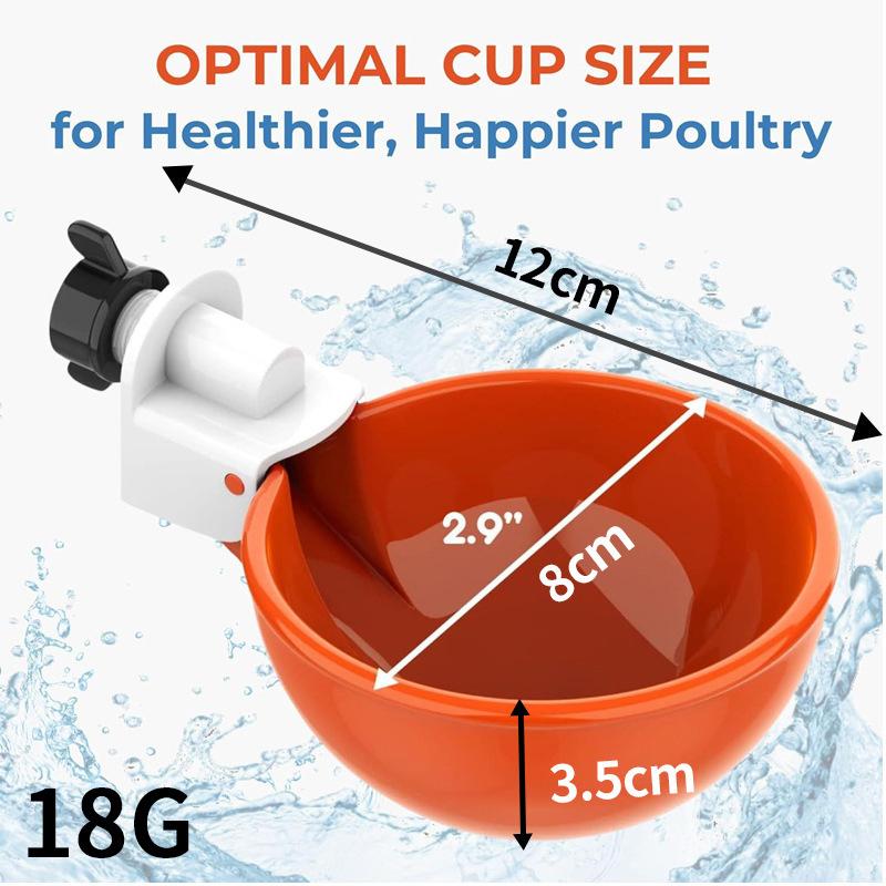 5Pcs Automatic Drinking Bowl Chicken Drinker Hanging Water Cup For Backyard Poultry