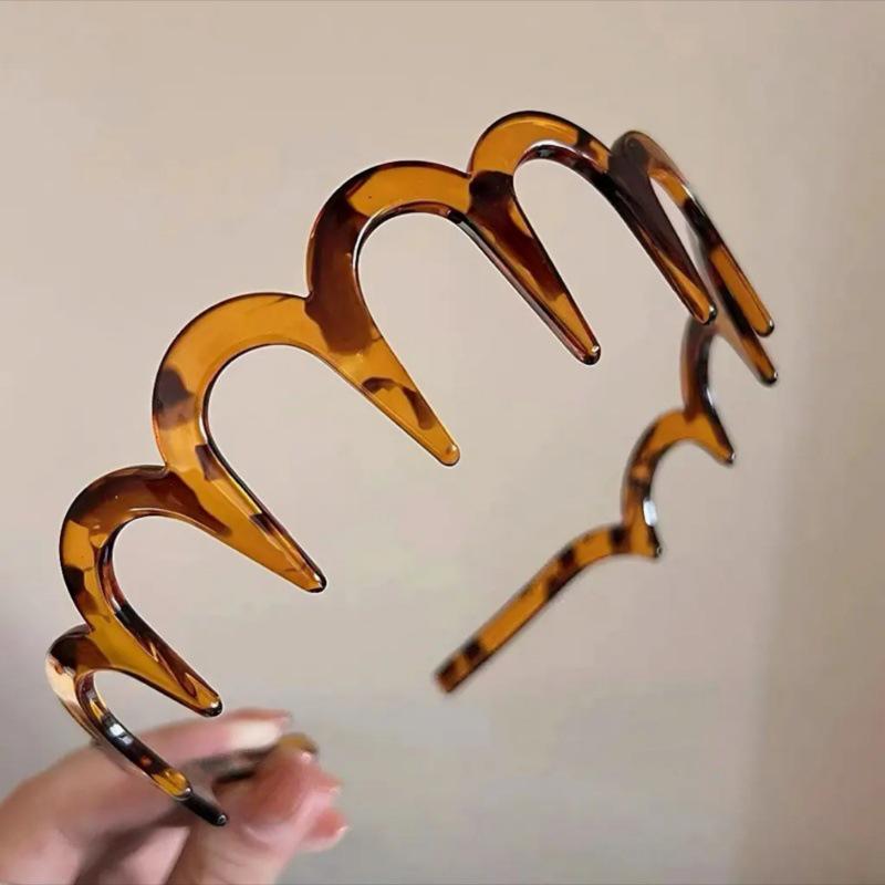 

Корейская женская повязка с челкой для мытья лица - Волнистый зажим для волос с высоким затылком