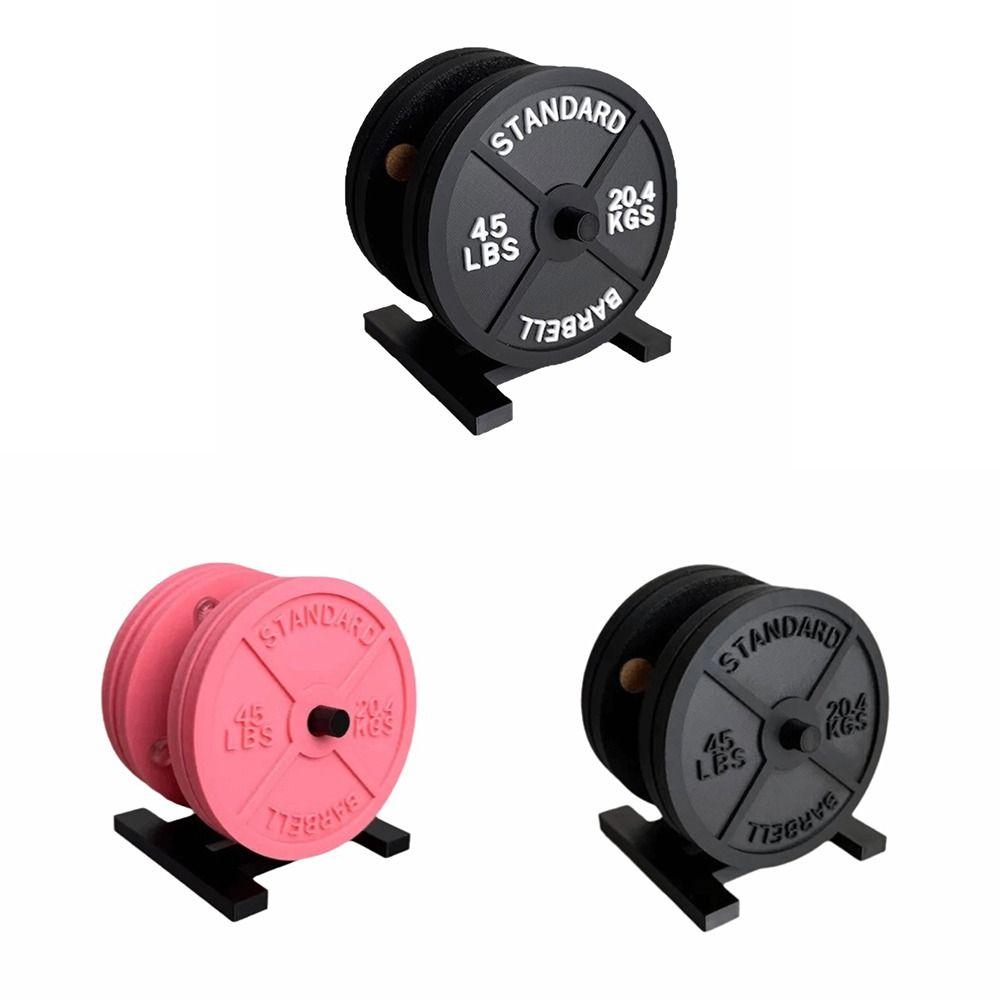 4pcs/Set Novelty Weight Plate Coaster Set Tabletop Protection Heat Insulation Cup Pad Non-Slip Ornaments Desktop Decoration