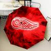 Red Wings Logo Umbrella Folding umbrella, automatic umbrella 8-Frame for Travel, camping Use Gift for Halloween Christmas