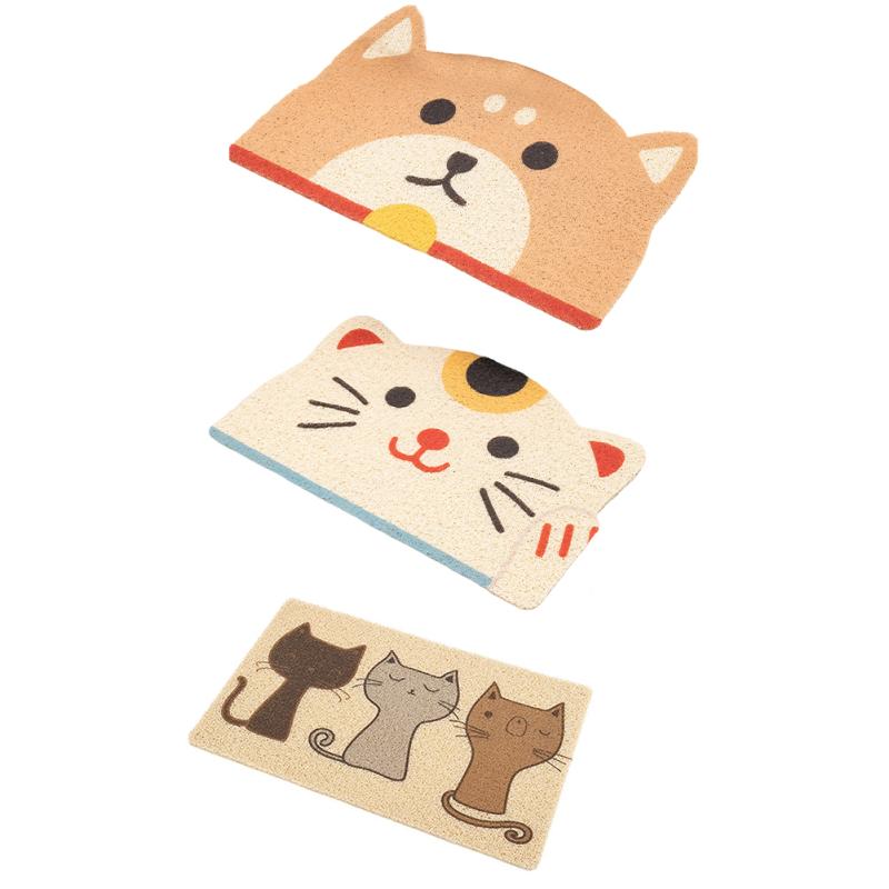 

Коврик для кошачьего туалета Дышащий нескользящий коврик для кошачьего туалета с милым кошачьим рисунком, устойчивый к моче и воде, коврик для кошачьего туалета для туалета