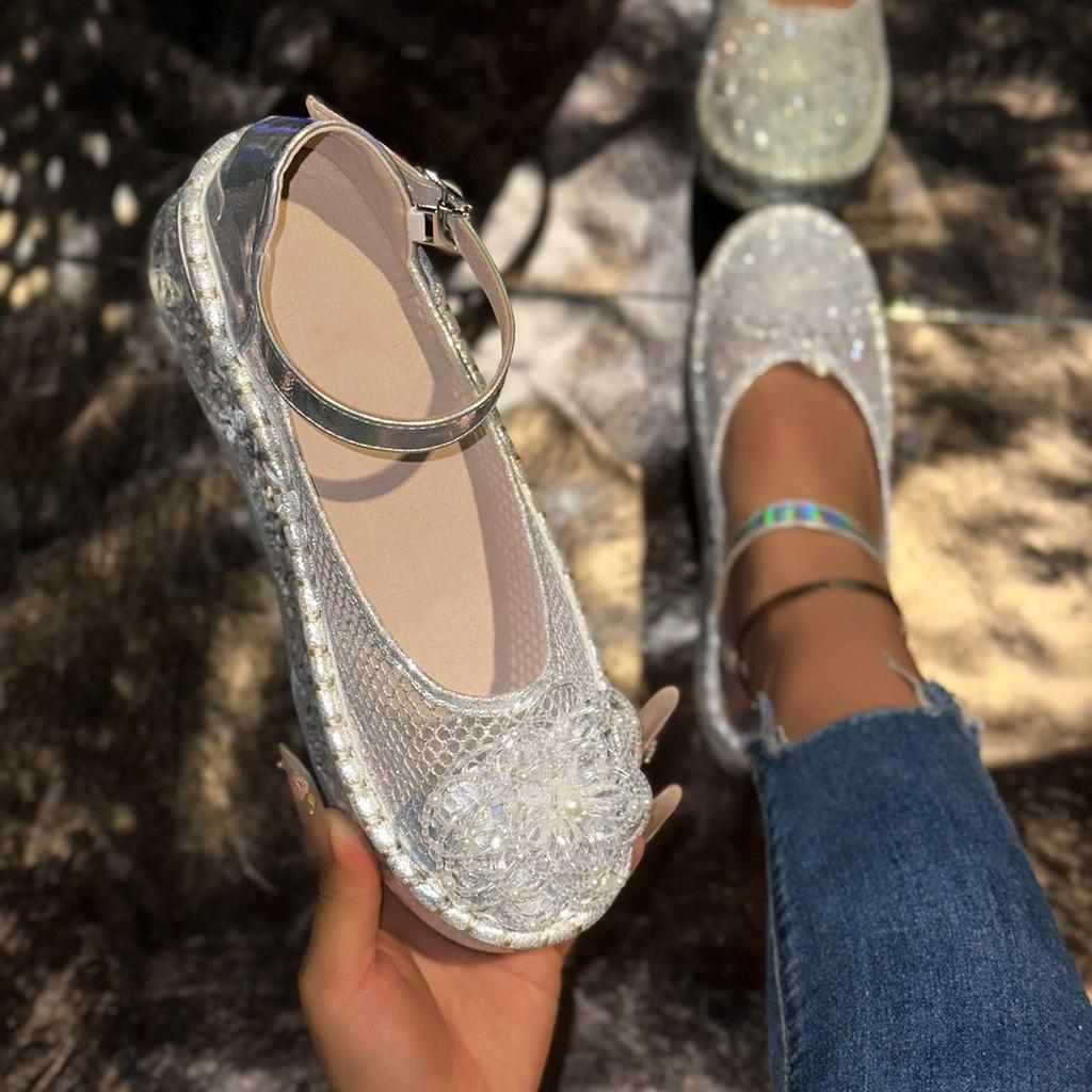Girls Women Sandals Spring Autumn Comfortable Party Shoes Women Leather Sequin Summer Sandals Women Zapatos De Mujer