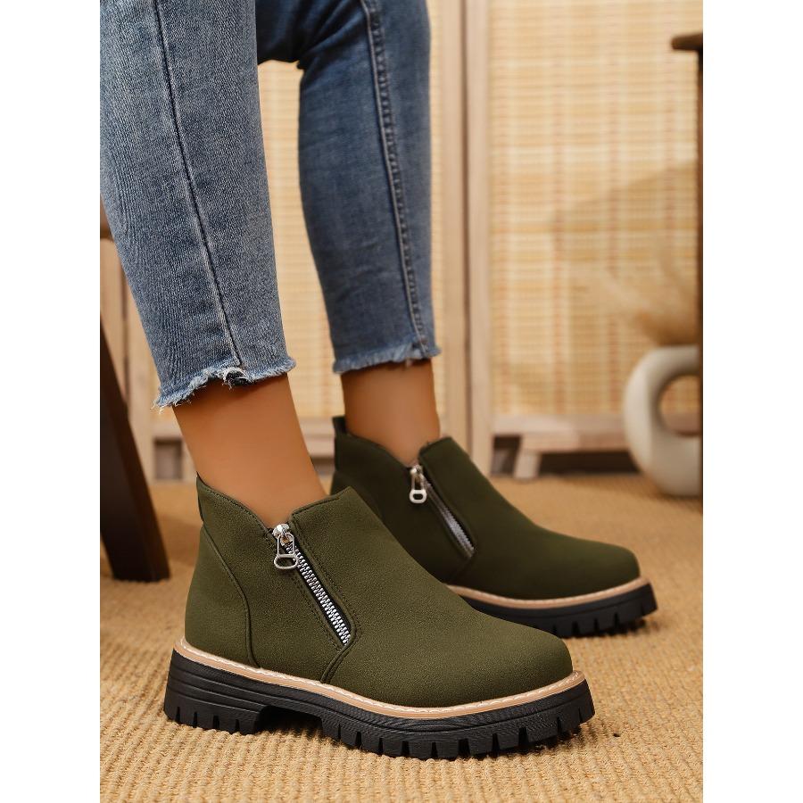 Plus Size Casual Ankle Boots for Women Fall/Winter 2025 High-Top Casual Fashion Ankle Boots for Women