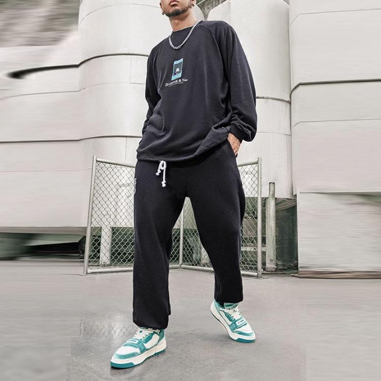 Li Ning Badfive Elastic Waist Casual Pants Men Bottoms Black AKLTC49-2