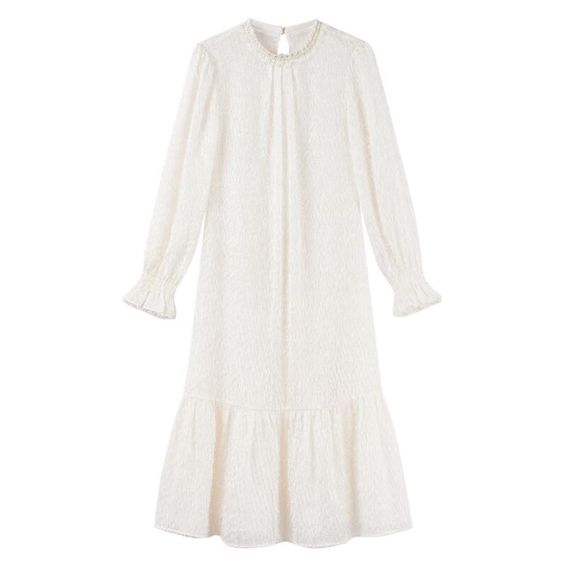 Elegant Lace Chiffon Puff Sleeve Dress