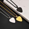Vnox 60cm Gitarrenplektrum Anhänger Halskette für Männer, Edelstahl Schwarz Gold Silber Farbe Gedrehte Kette Punk Schmuck Geburtstagsgeschenk