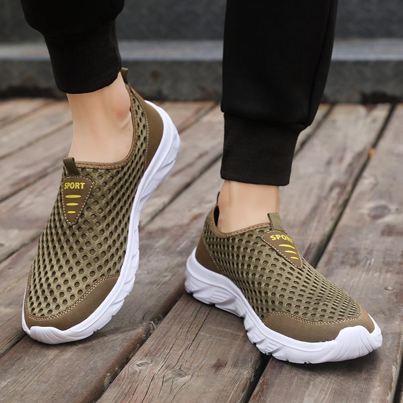 Summer new mesh shoes mesh shoes men's shoes large mesh shoes breathable middle-aged and elderly walking shoes foot sports shoes