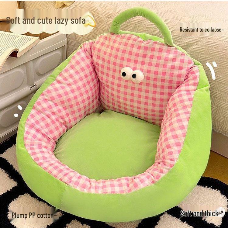 Cartoon Lazy Sofa Cushion for Kids - Indoor Tatami Anti-Fall Seat, Bay Window Reading & Home Use