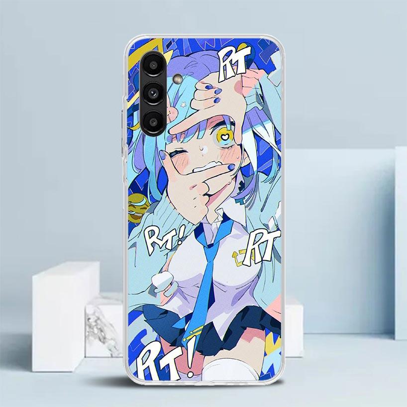 Cute Anime Girl INS Phone Case For Samsung Galaxy A17 A37 A57 A16 A15 A14 A13 A56 A55 A54 A53 A36 A35 A34 A33 A26 A25 A24 A23 Ga