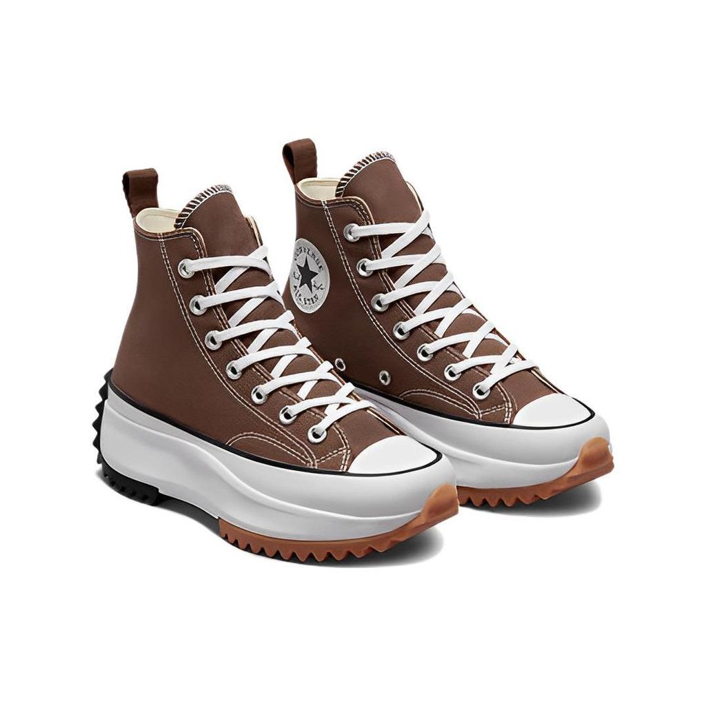 Converse Run Star Hike Πλατφόρμα Ψηλά Σκίουρος Φίλος Καφέ Unisex Αθλητικά Παπούτσια Μαύρο Λευκό A03061C